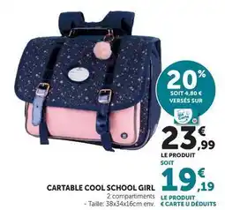 Hyper U U - cartable cool school girl offre