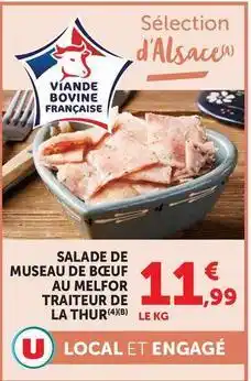 U Express U - salade de museau de boeuf au traiteur de la thur offre
