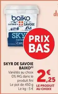 Super U Fini - skyr de savoie offre