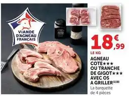 U Express Agneau cote ou tranche de gigot avec os a griller offre