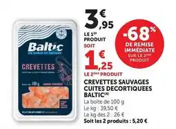 U Express Crevettes sauvages cuites decortiquees offre