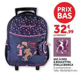 Hyper U S&b - sac à dos à roulettes stalla bianca offre
