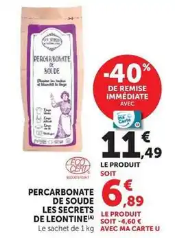 Super U U - percarbonate de soude offre