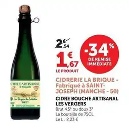 U Express Brut - cidre bouche artisanal offre