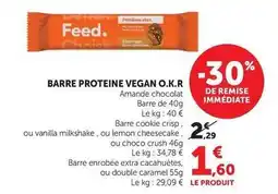 U Express Barre proteine vegan o.k.r offre
