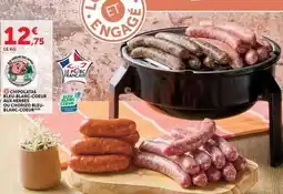 U Express Bleu blanc coeur - chipolatas de huîtres gour au chocolat de label rouge offre