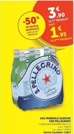 U Express San pellegrino - eau minerale gazeuse offre