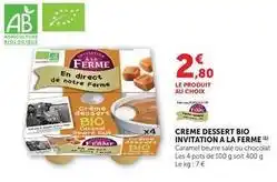 U Express Creme dessert bio invitation a la ferme offre