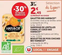 U Express Hari & co - gambas de lentilles corail et coco bio offre