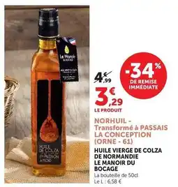 U Express Huile vierge de colza de normandie offre
