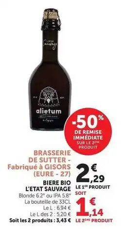 U Express Brasserie de sutter - fabriqué à gisors offre