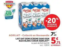 U Express Norma - collecté en ndie lait uht demi ecreme sans ogm bleu blanc coeur offre
