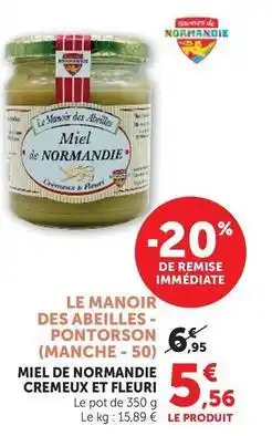 U Express Le manoir des abeilles - miel de normandie cremeux et fleuri offre