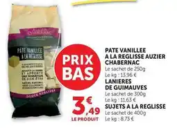 U Express Pate vanillee a la reglisse aumier chabernac offre