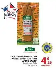 U Express Saucisse de morteau igp a cuire sans sel nitrite offre