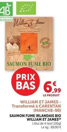 U Express William & james - saumon fume irlandais bio offre