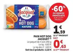 U Express Jacquet - pain hot dog offre