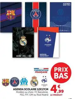 Hyper U Agenda scolaire 12x17cm offre