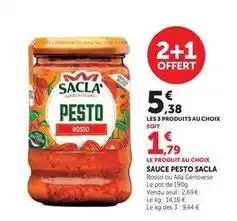 Hyper U Sacla - sauce pesto offre