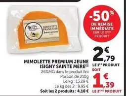 U Express Isigny sainte mére - mimolette premium jeune offre