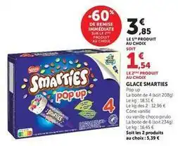 Hyper U Pirulo - glace smarties offre