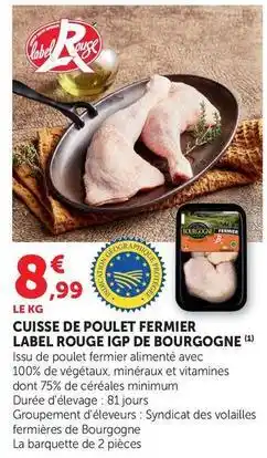 U Express Label rouge - cuisse de poulet fermier igp de bourgogne offre