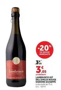U Express Giuseppe - lambrusco igt dell'emilia rouge offre