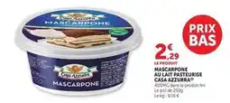 Hyper U Casa azzurra - mascarpone au lait pasteurise offre