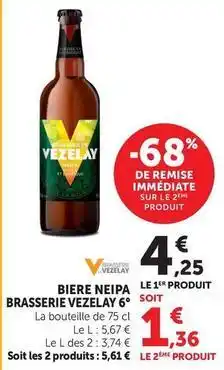 U Express Vezelay - biere brasserie 60° offre