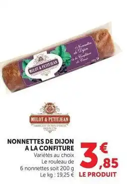 U Express Petitjean - nonnettes de dijon a la confiture offre