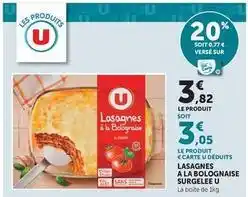 Hyper U U - lasagnes a la bolognaise surgelee offre