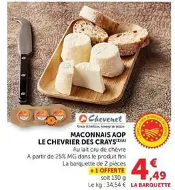 U Express Fini - maconnais aop le chevrier des crays offre