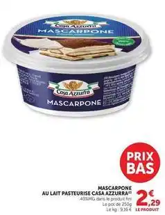 U Express Casa azzurra - mascarpone au lait pasteurise offre