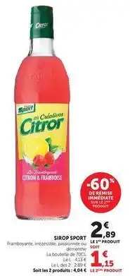 Hyper U Sirop sport offre