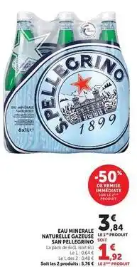 Hyper U San pellegrino - eau minerale naturelle gazeuse offre