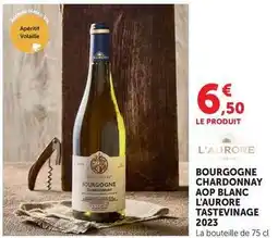 U Express L'aurore - bourgogne chardonnay aop blanc l'aurore tastevinage 2023 offre