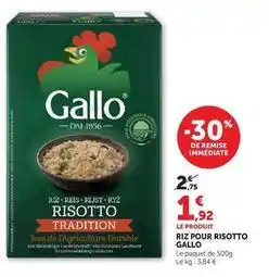 U Express Gallo - riz pour risotto offre