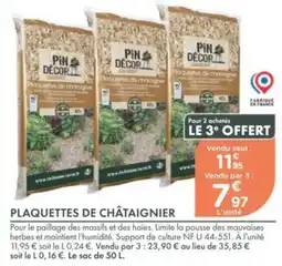 Point Vert Pin Décor Plaquettes de châtaignier offre
