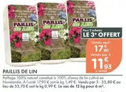 Point Vert Paillis de lin offre