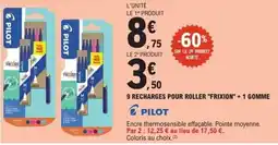 E.Leclerc 9 recharges pour roller "frixxion" +1 gomme offre