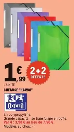 E.Leclerc Oxford Chemise "Hawaï" offre