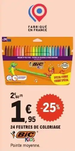 E.Leclerc BIC Kids 24 feutres de coloriage offre