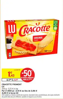 Intermarché Contact Lu cracotte offre