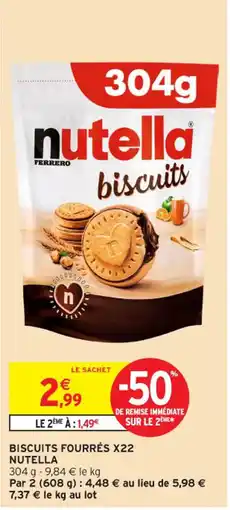 Intermarché Contact Nutella biscuits offre