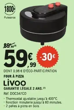 E.Leclerc Livoo Four à pizza offre