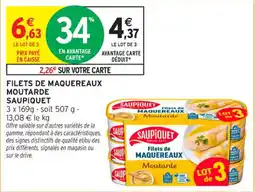 Intermarché Contact Saupiquet filets de maquereaux moutarde offre