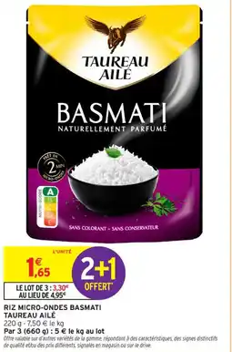 Intermarché Contact Taureau Ailé Riz Micro-Ondes Basmati offre
