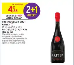 Intermarché Contact Kriter vin mousseux brut offre
