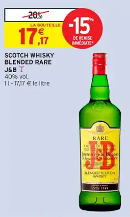 Intermarché Contact J&B Scotch Whisky Blended Rare offre