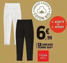 E.Leclerc Tissaia basics corsoire femme bio offre